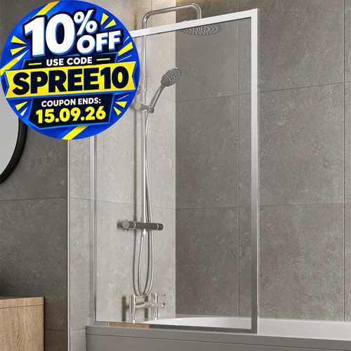 800mm chrome over bath shower - over,
