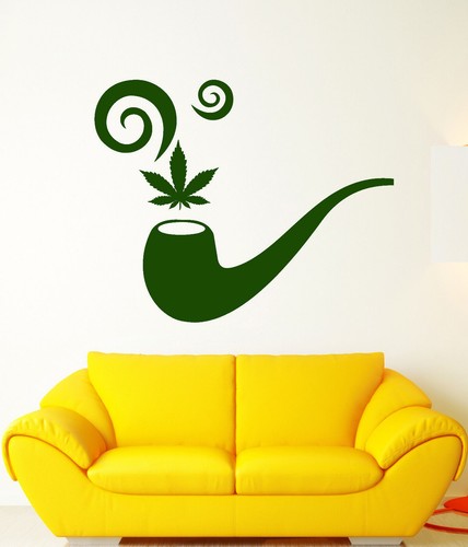 Vinyl wall decal smoking - vinyl,