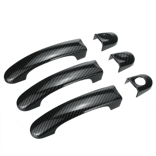 6pcs carbon fiber door - carbon, handle