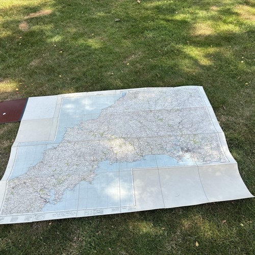 Vintage huge map cornwall - of,