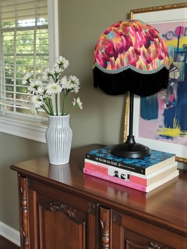 Hot pink feather fabric