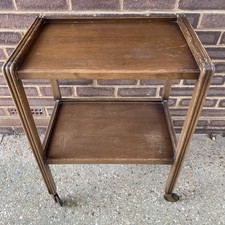 Vintage wooden drinks trolley - vintage,