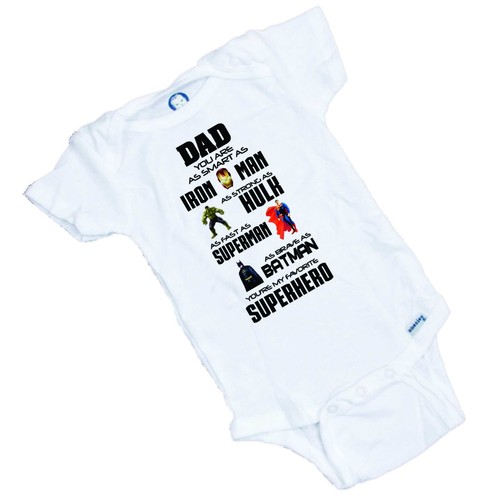 Dad superhero baby onesie - dad,