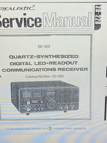 Realistic 302 service - realistic, dx-302