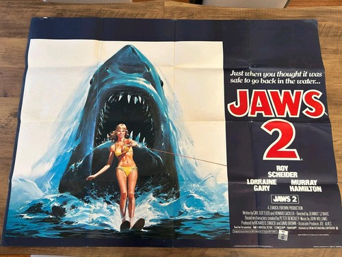 Jaws original quad movie - jaws,