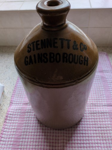 Vintage ceramic printed flagon - vintage,