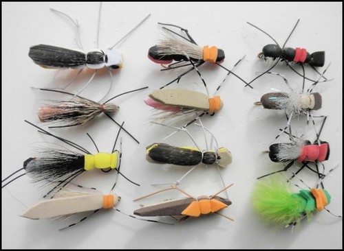 Foam fishing flies - flies,, 12
