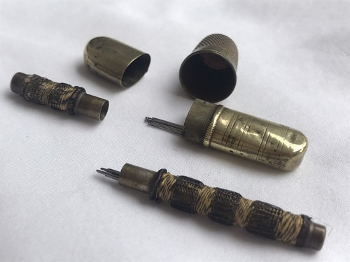 Two vintage brass needle - two,