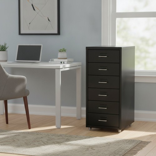 Drawer metal file cabinet - 6-drawer,