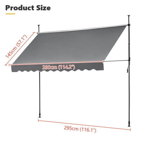 Garden patio manual awning - patio,