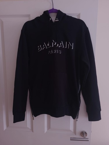 Balmain logo hoodie black - hoodie,