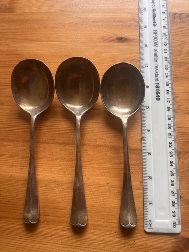 Vintage epns soup spoons set - epns,