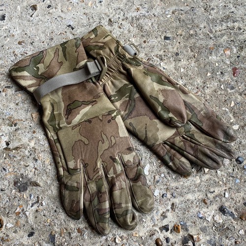 Mtp camouflage leather gloves - leather,