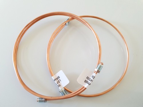 Copper rear set brake pipes - copper,
