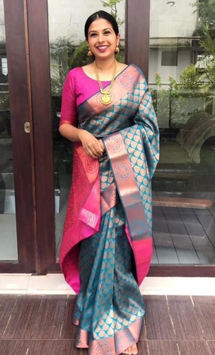 Latest soft lichi silk - latest, saree