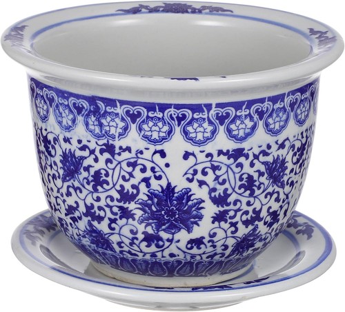 Chinese porcelain planter blue - planter,