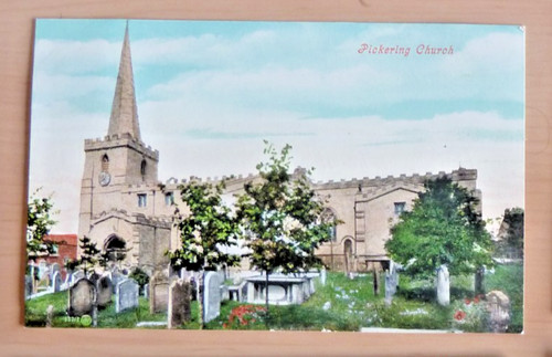 Postcard pickering church - pickering,
