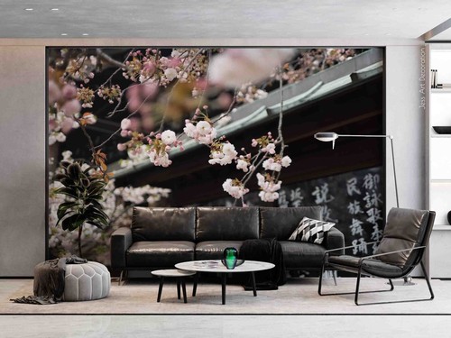 Gazebo cherry blossom - 3d,