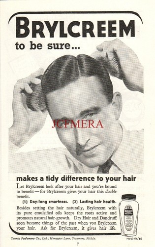 Brylcreem hair cream - hair, denis