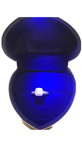 White gold diamond engagement - gold,