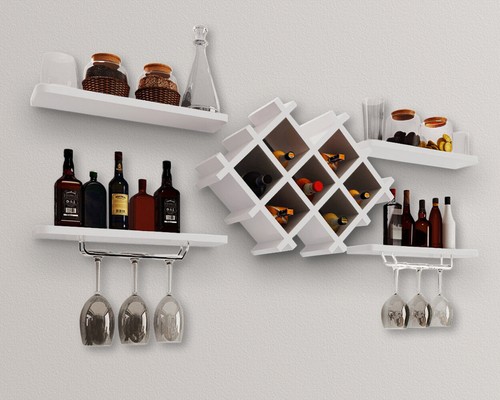 White wine rack bar - white,
