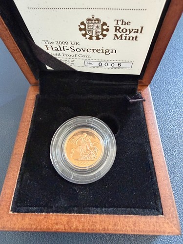 2009 gold proof half sovereign - half,