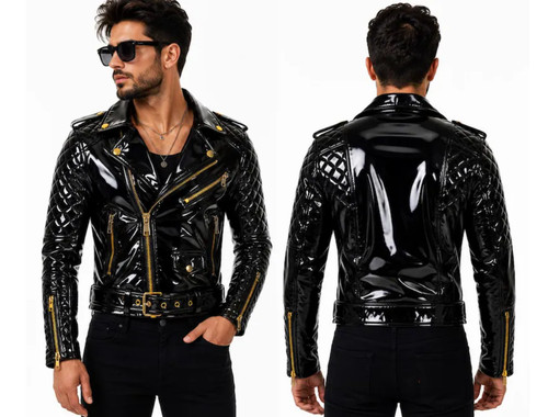 Men black leather - men's,