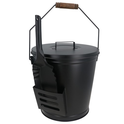 Large coal wood bucket - coal,