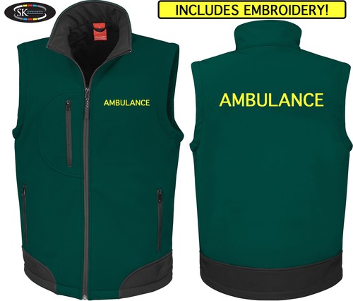 Ambulance bodywarmer gilet - ambulance,