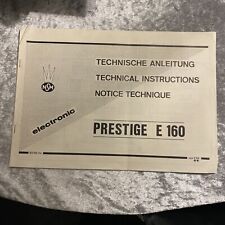 NSM PRESTIGE E160 Technical