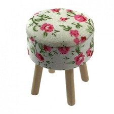 Dolls House Dressing Table Stool Floral Furniture JASPERS Miniature 1:12th Scale