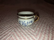 Limoges Miniature Handled Pot “A Votre Sante” (To Your Health)