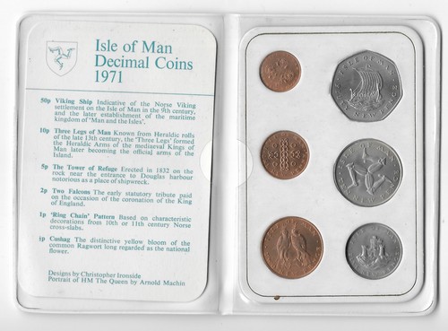 1971 isle man uncirculated - isle,