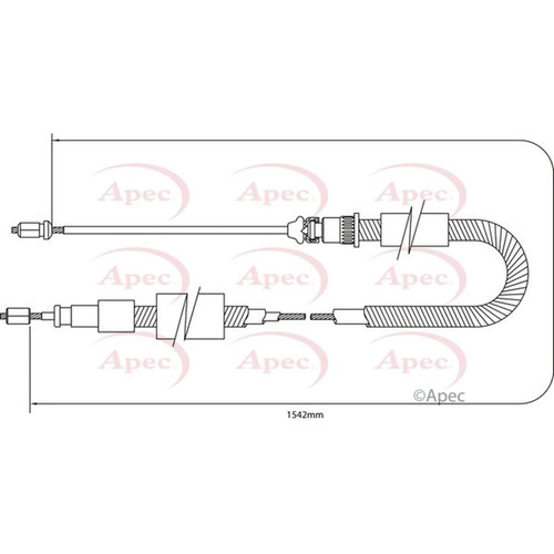 Apec handbrake cable - handbrake, right