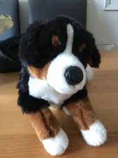 17 " LONG ADORABLE LOOKING BERNESE MOUNTAIN DOG SOFT TOY FIGURE