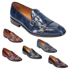Mens Calf Leather Double Monk