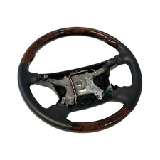 Genuine Jaguar XJ 03-09MY 1/2 Walnut Wood Charcoal Leather Heated Steering Wheel