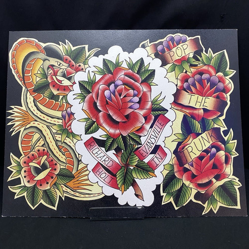 Traditional tattoo flash sheet - tattoo,