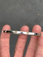 9ct Gold Celtic Bangle, Two Coloured Gold 9k 375, Heavy 7.4g