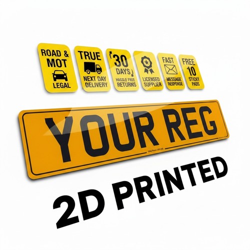 Printed rear number plate - rear,