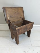 Chippy Storage Stool Antique Pine Country Crafted Stool Plant Stand FREE POSTAGE