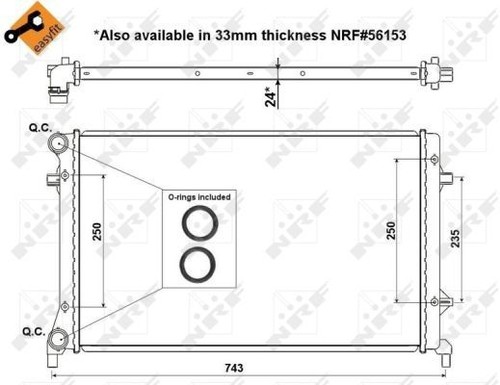 Nrf radiator for volkswagen - nrf,