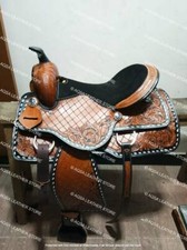 Western Leather Saddle Barrel