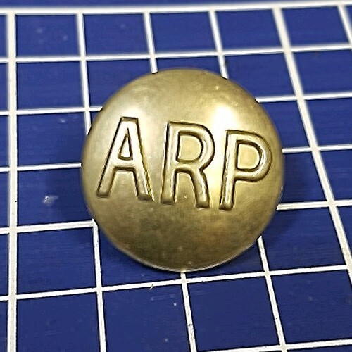 Arp chrome plated tunic button - chrome,