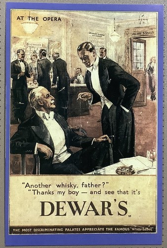 Dewars whiskey advertisement - whiskey,