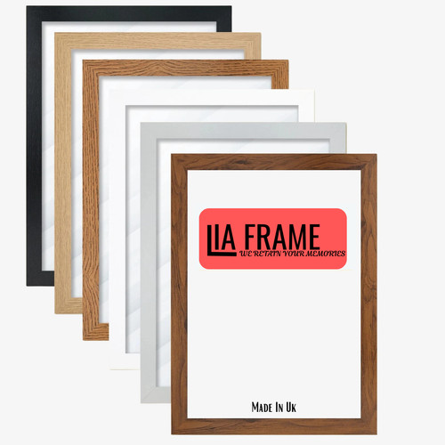 Black picture frame oak walnut - picture,