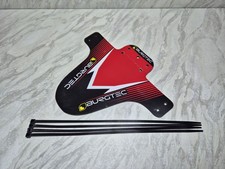 Burgtec Moto Universal Mudguard Red/Black With Cable Ties MTB Bicycle Bike DH 
