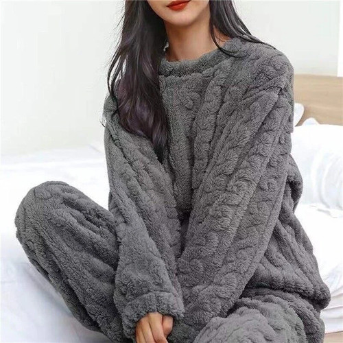 Women pyjamas set warm - women, fleece