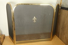 Antique brass fire guard - antique,