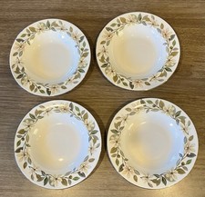 Wedgewood Beaconsfield Bone China Bowls X4 Floral Discontinued Vintage